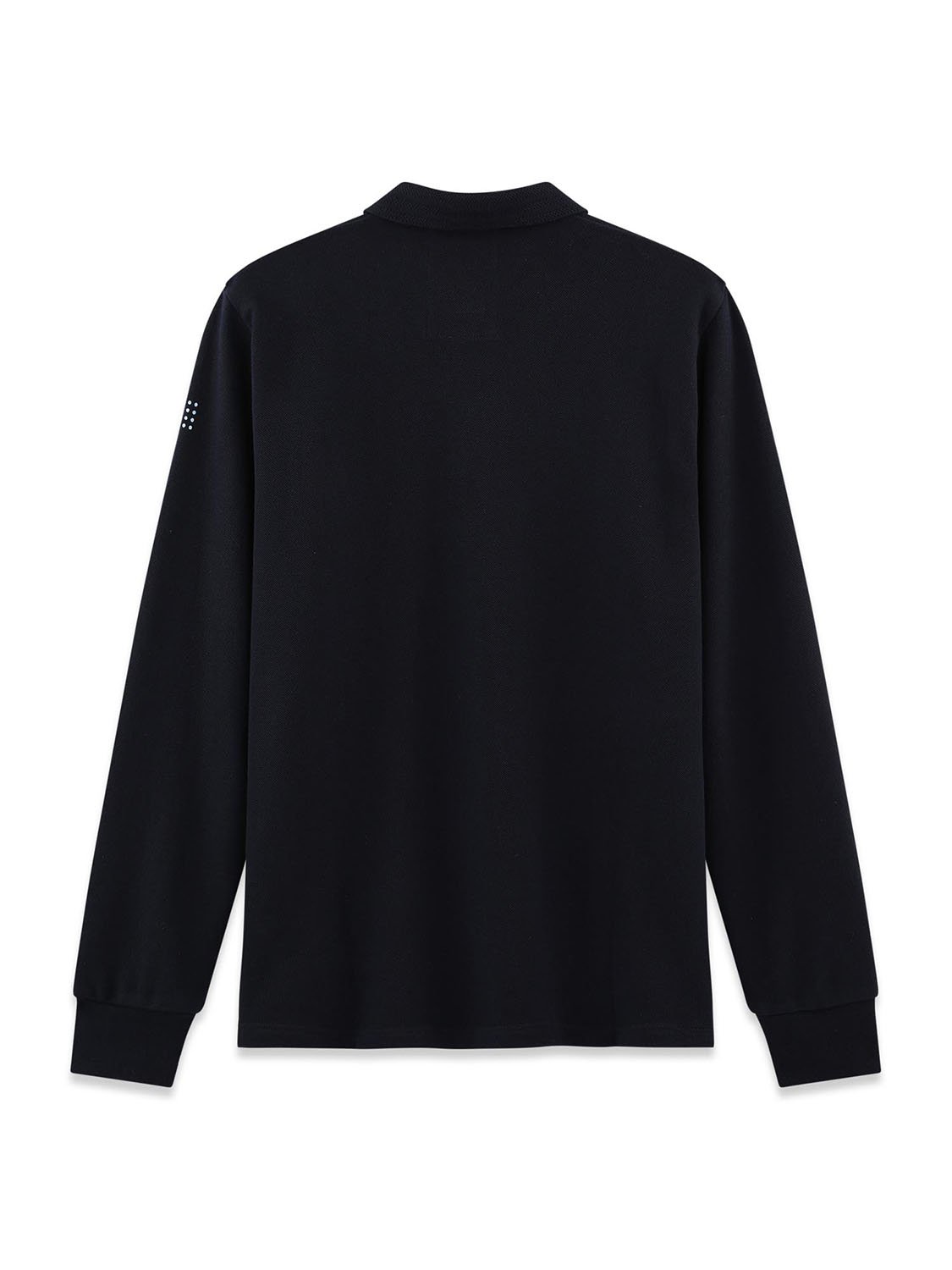 Polo Homme Manches Longues Coton Marine