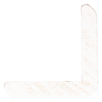 Hoeklat grenen wit gelakt 27x27mm 270cm