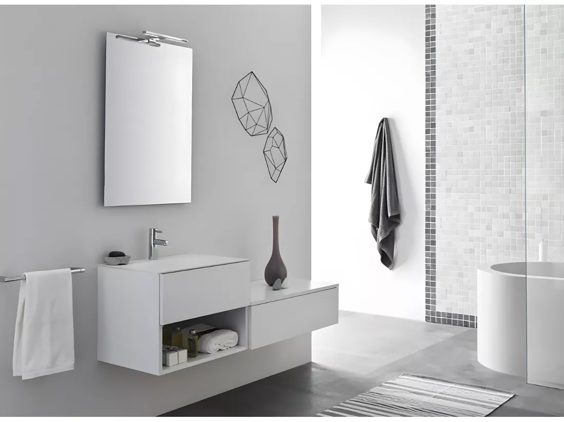Carrelage de mosaïque (Boite de 1m²), Plaque mosaïque mur et sol en marbre naturel coloris blanc - 30 x 30 cm