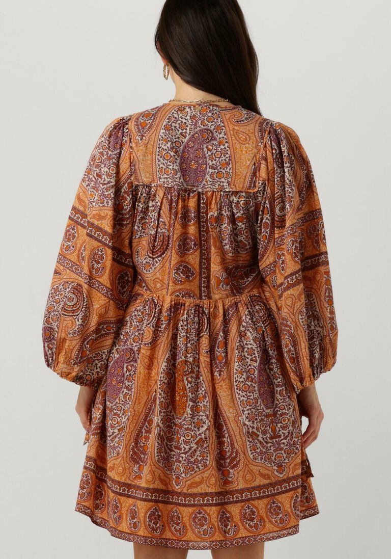 ANTIK BATIK oranje antik batik mini jurk tajar minidress