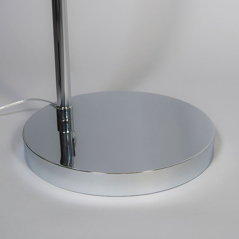 Moderne booglamp chroom verstelbaar zonder kap
