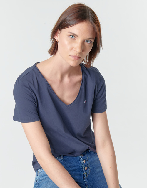 Tommy Jeans - TJW SLIM JERSEY V NECK - Marine