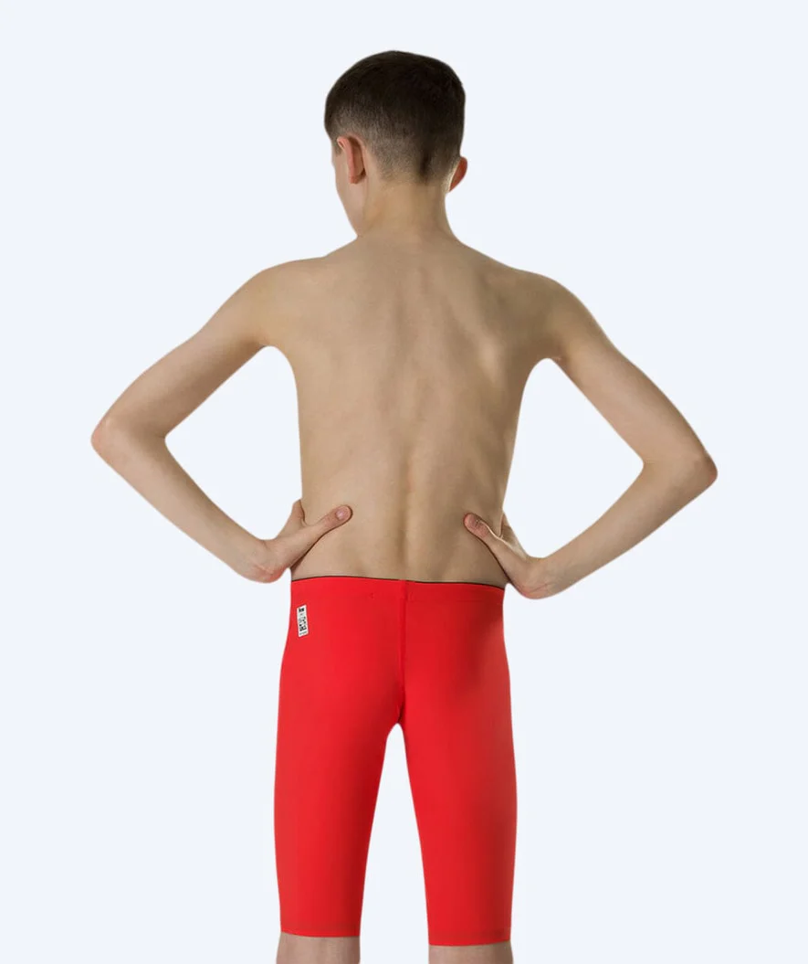 Speedo konkurrence badebukser til drenge - LZR Element - Rød/sølv (Limited 2025)