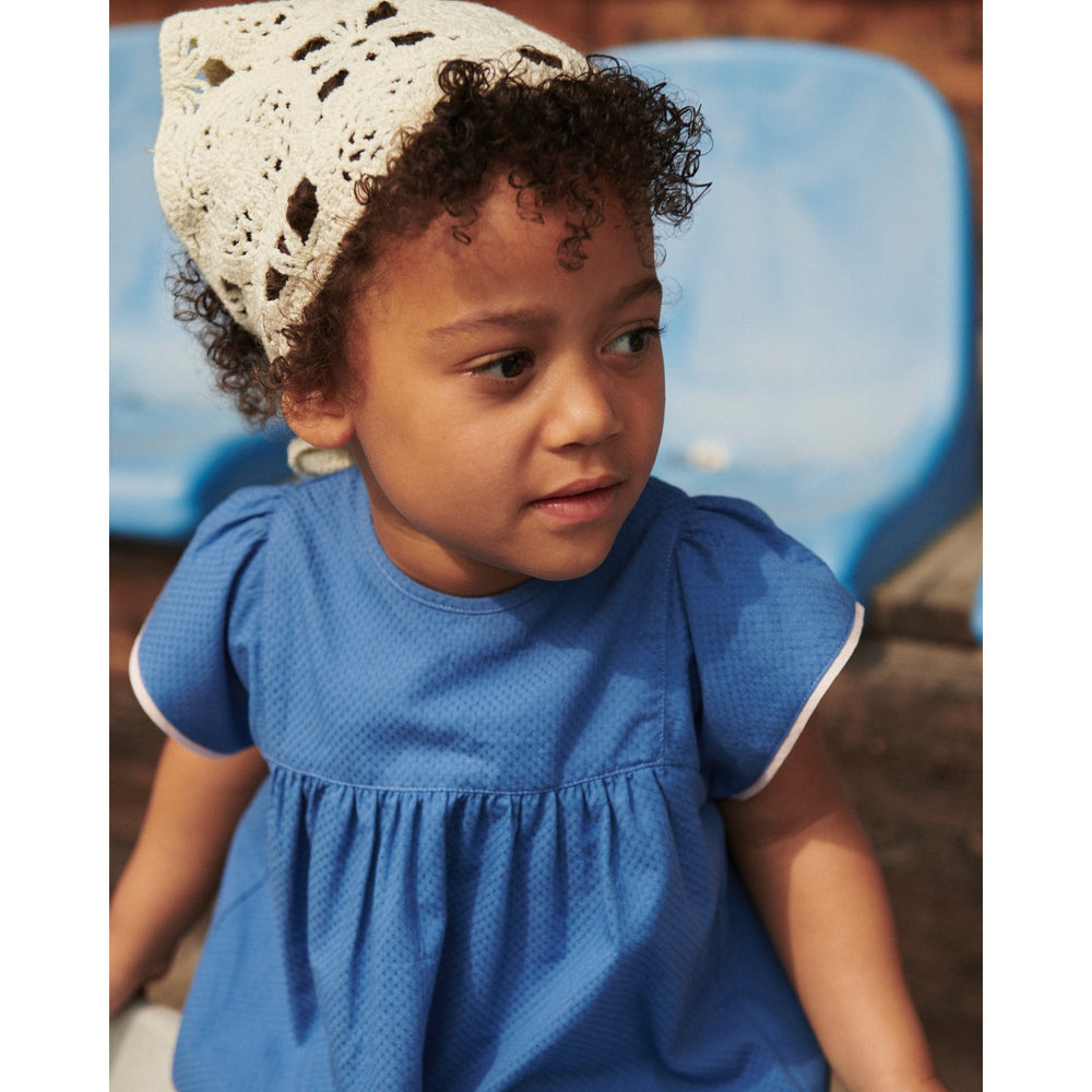 Køb COPENHAGEN COLORS Ocean Blue Comb. Bluse W. Contrast Piping