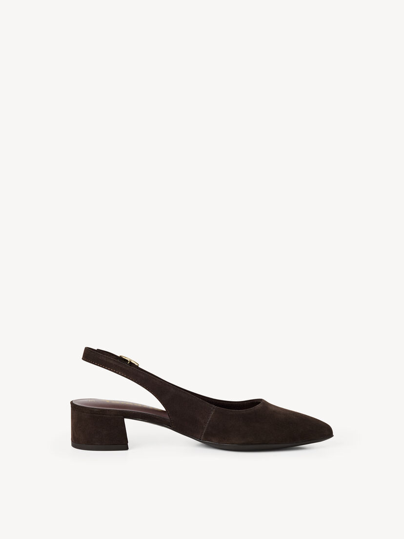 Leren Slingpumps - bruin