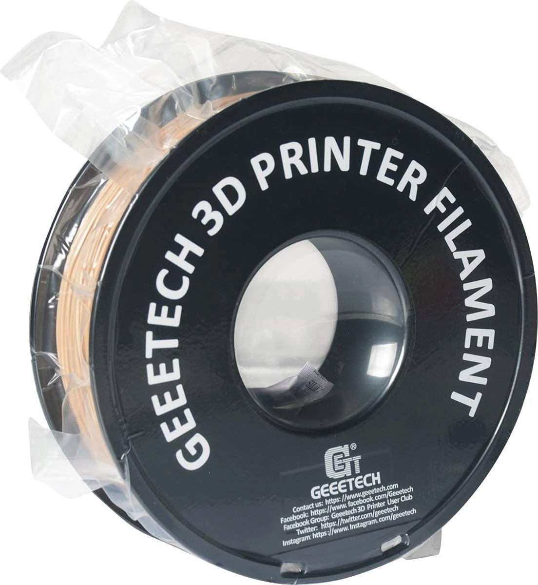 GEEETECH  PLA Wood Black Walnut, 1,75 mm / 1000 g    Leicht druckbares Holzfilament mit geringen Fertigungstoleranzen