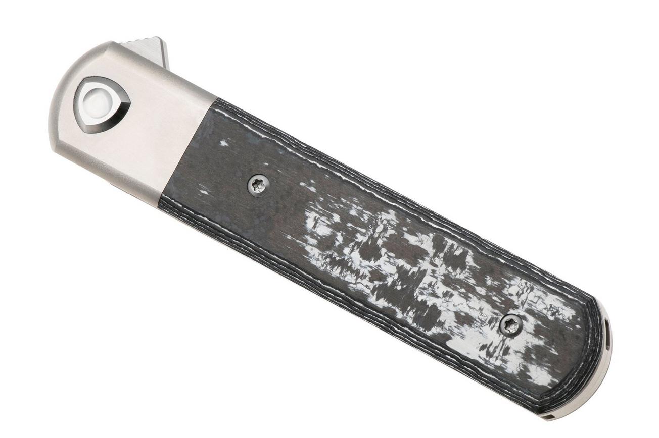 Liong Mah Tanto One, Satin M390, White Storm Carbonfiber Titanium, zakmes