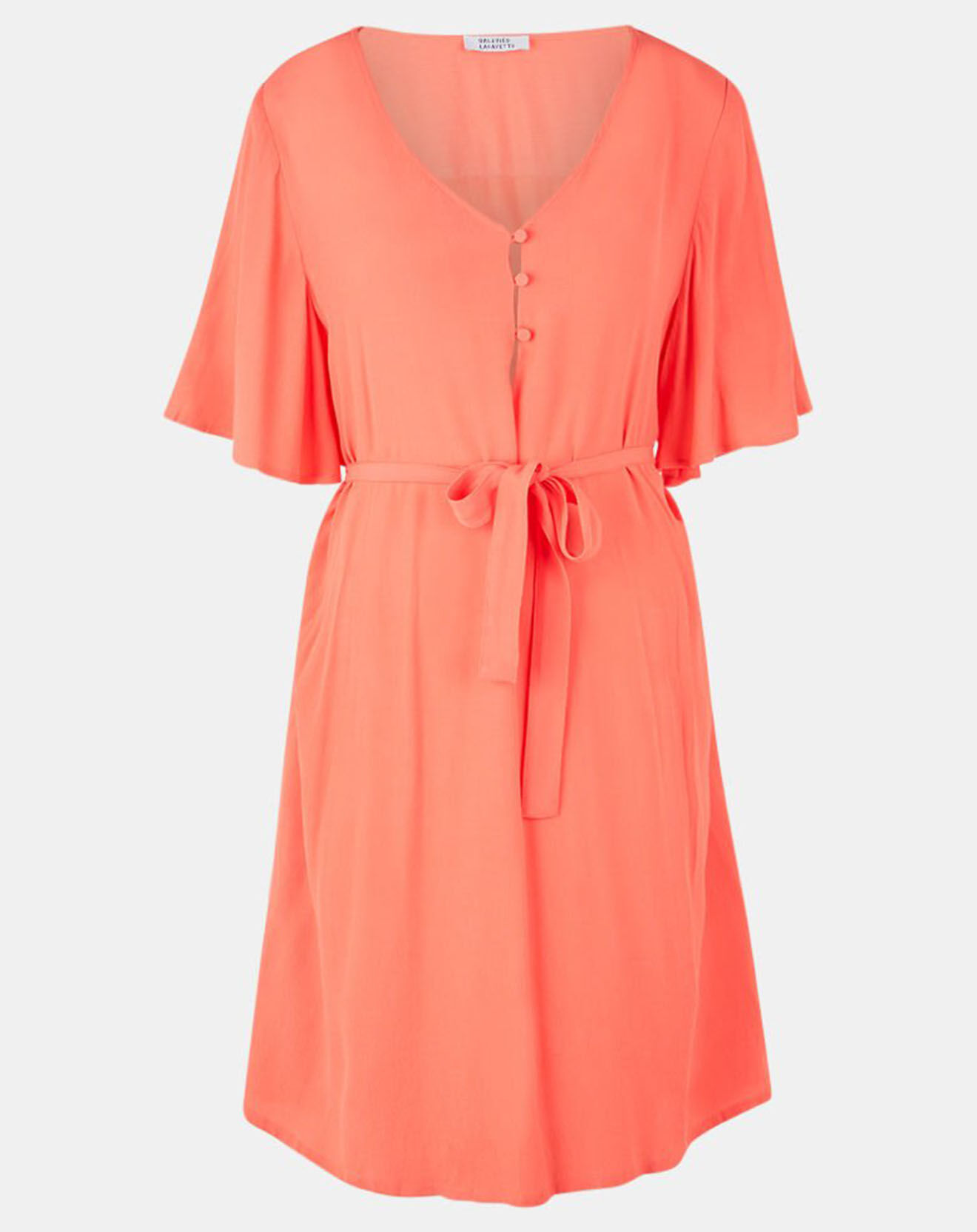 Galeries Lafayette Robe Cathy Midi imprimée rose