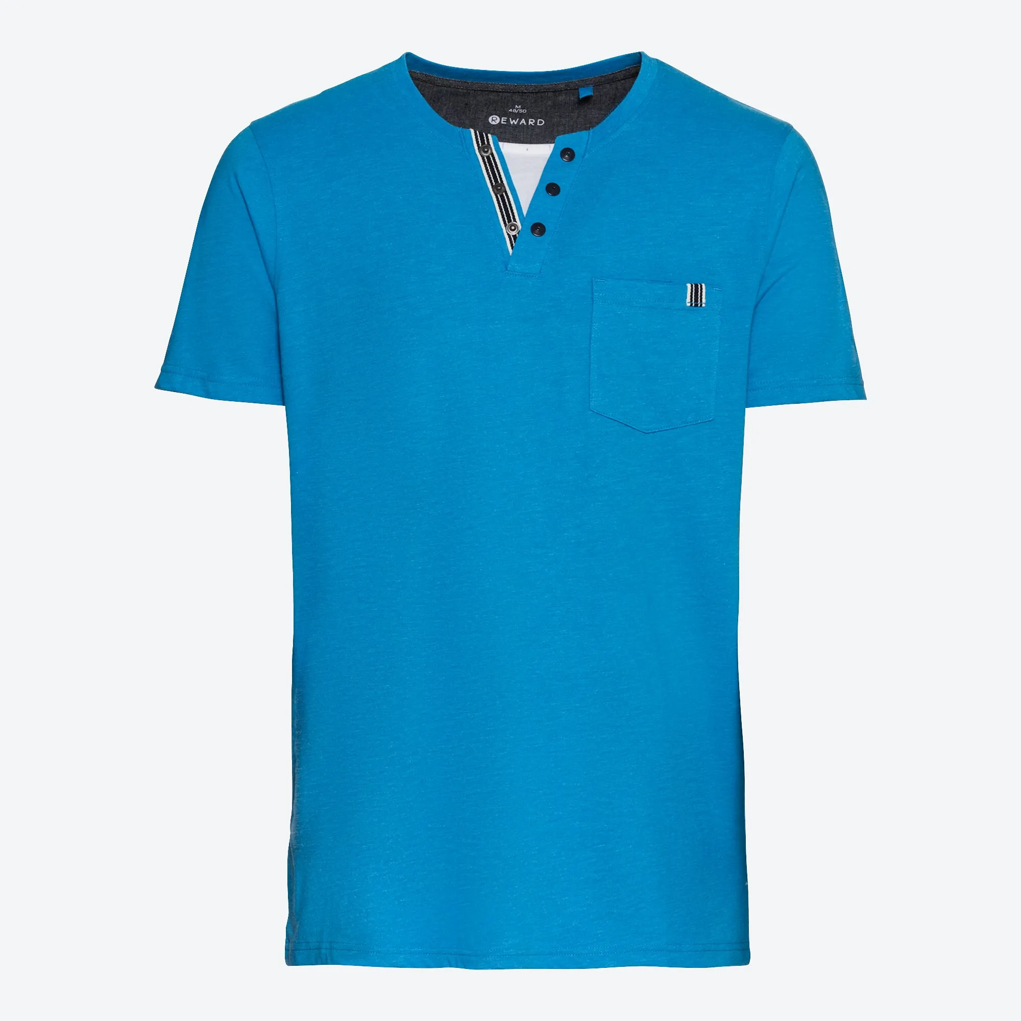 Herren-T-Shirt mit Henley-Kragen