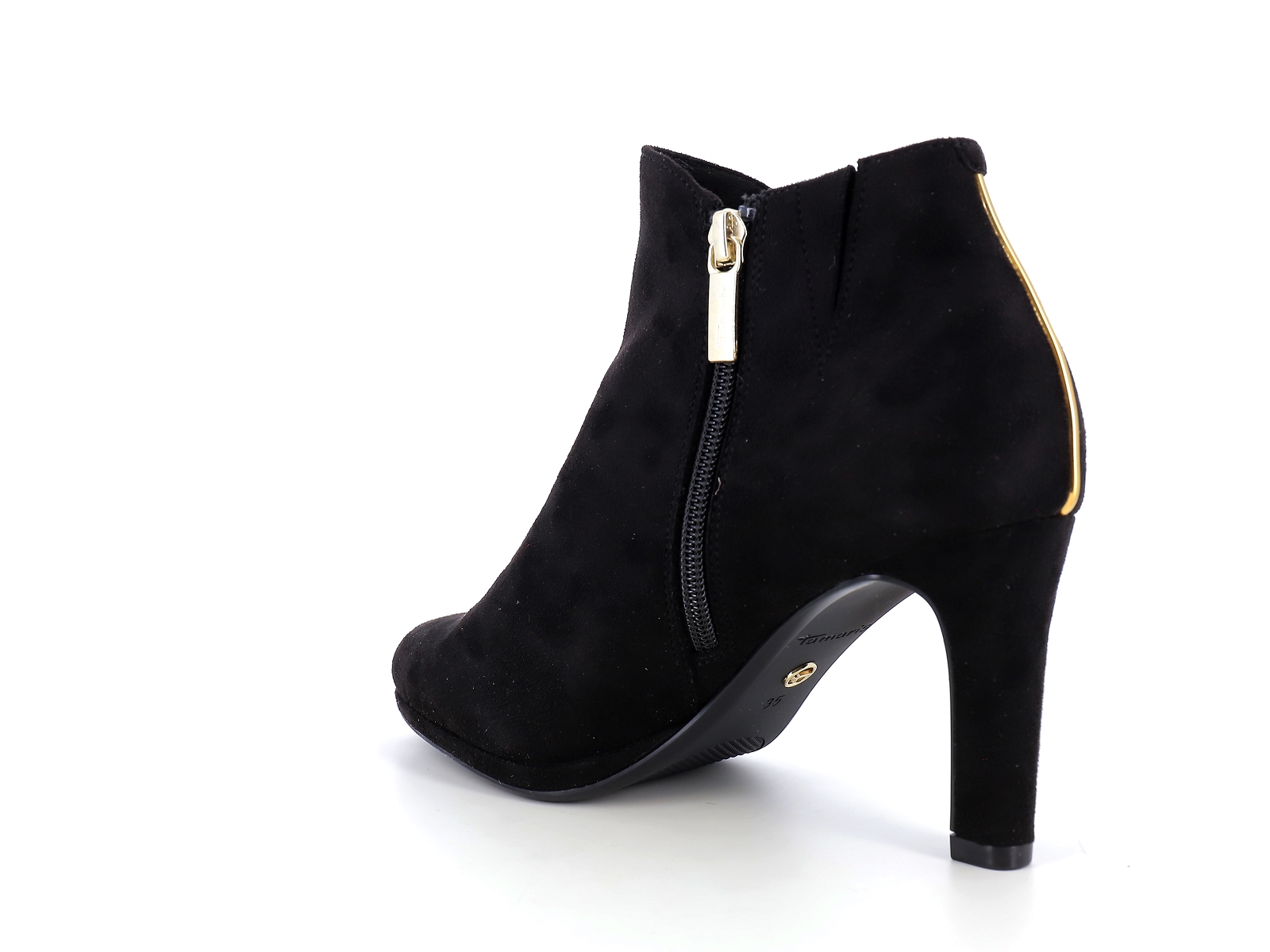 Tamaris-25321 velours Noir Or