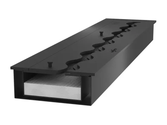 Brûleur insert bioéthanol 120cm en acier inoxydable noir 5 lt