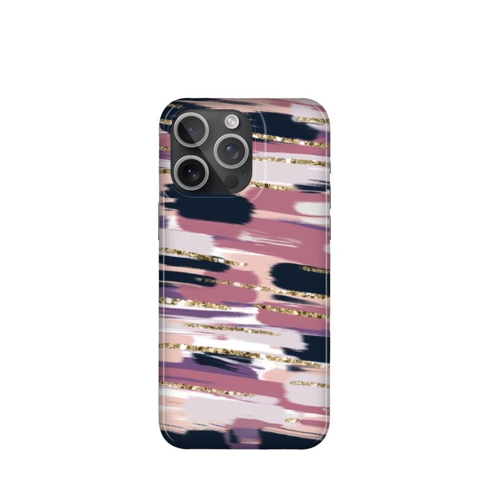 iPhone 15 Pro Max Kunststoff Hülle Pastell und Glanz - Rosa