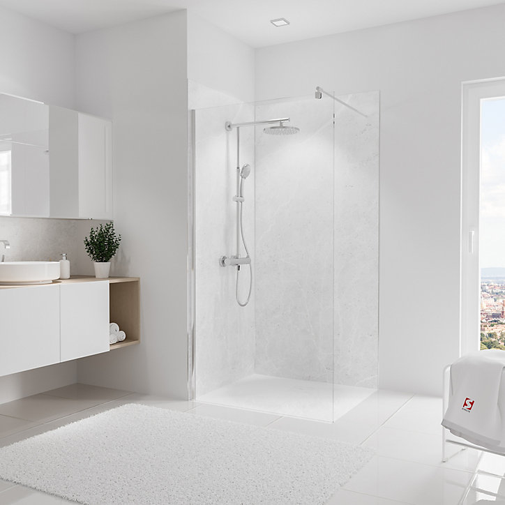 Panneau mural salle de bains 100 x 210 cm Schulte DécoDesign marbre gris