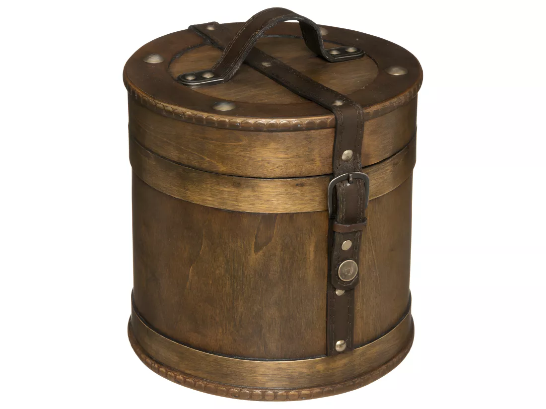 Lot de 2 Boîtes de rangement Rondes Rétro