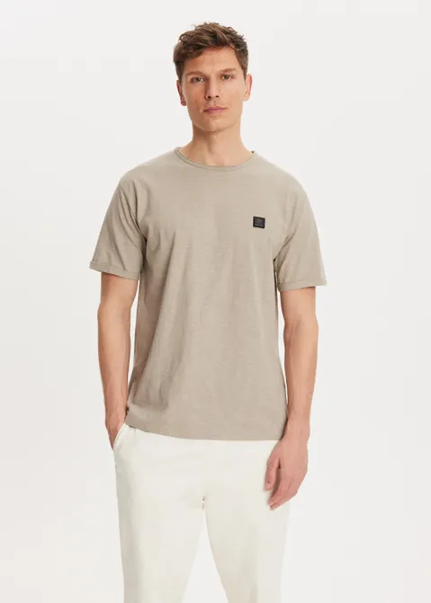 T-shirt met logo bruin (TAU.M)