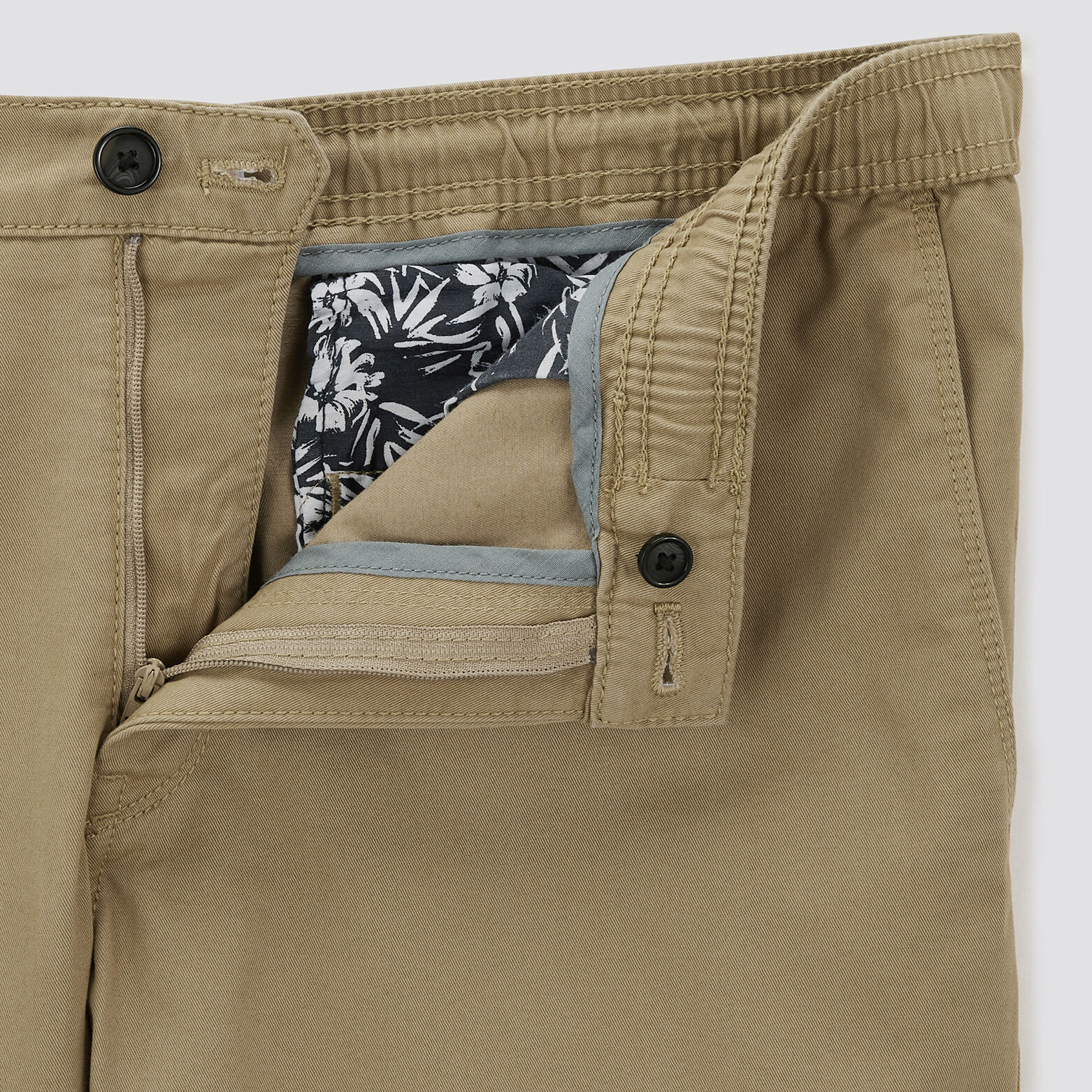 Bermuda chino taille élastiquée Camel