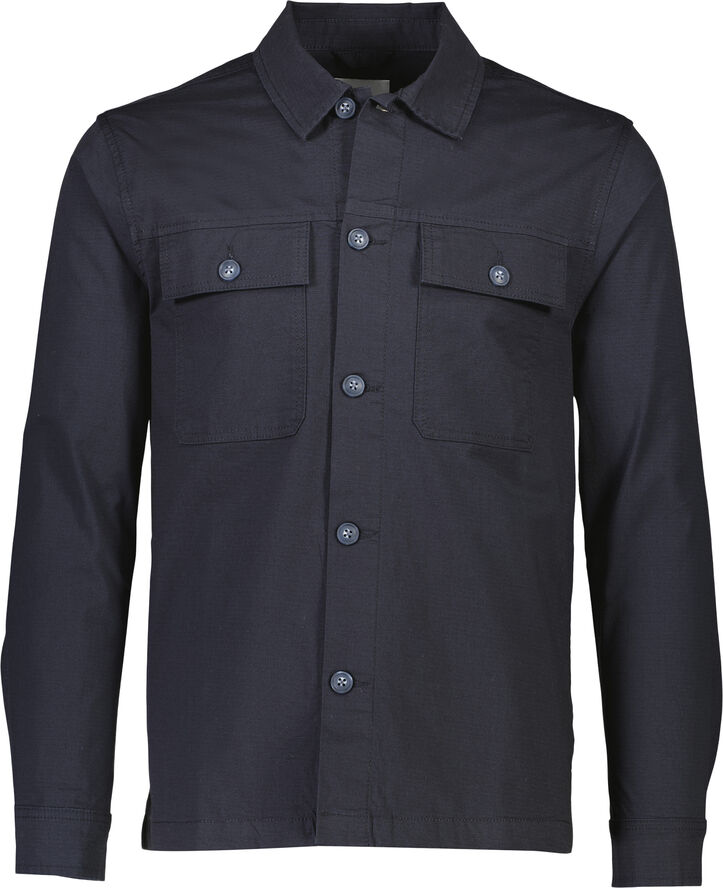 Lindbergh Rip stop overshirt L/S Blå