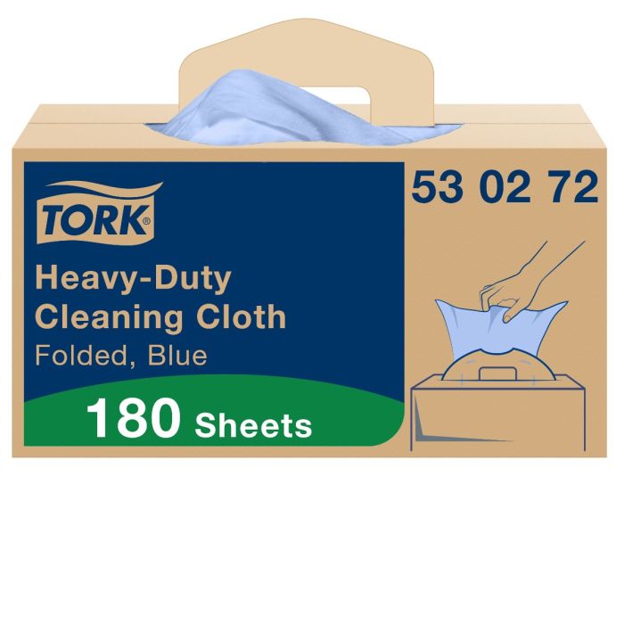 Tork 530272 Premium 530 werkdoek 1-lgs blauw 43x39 doos à 180 vel handybox (530272)