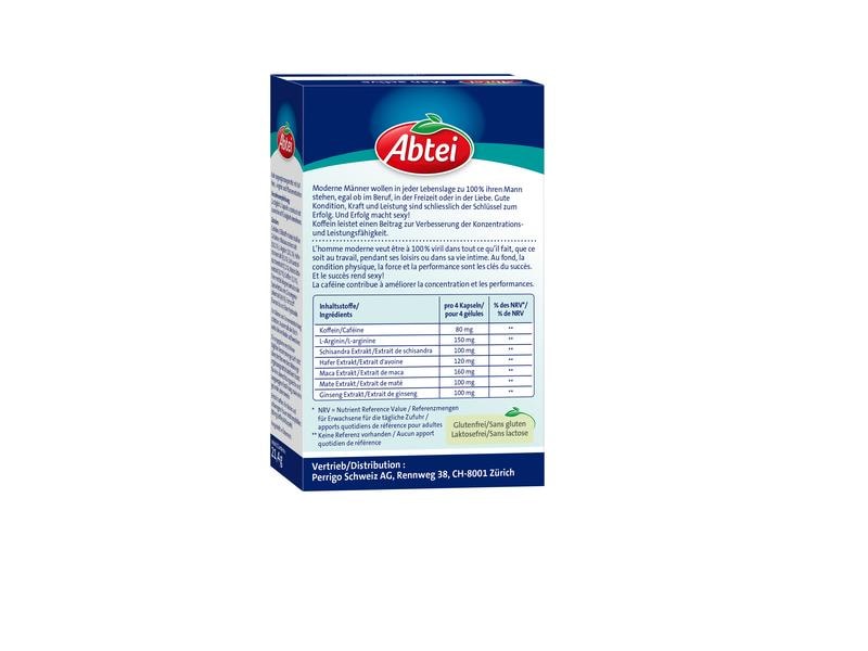 Abtei Manneskraft Man activ 60 Kapseln Kapseln für Vitalität und Manneskraft