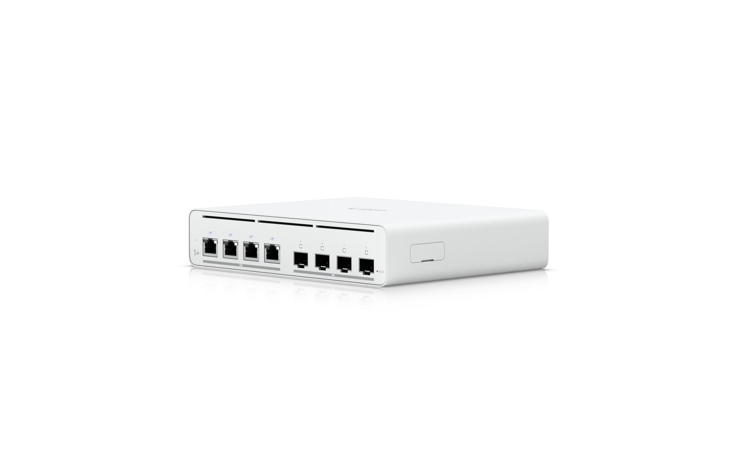 Passiv PoE Switch UISP Switch Plus UISP-S-Plus 4 Port<br>Netzwerk-Switch mit 27V DC, 7.04A und PoE 160W Netzteilen, inklusive Wandhalterung Kit und 1U Rack Kit