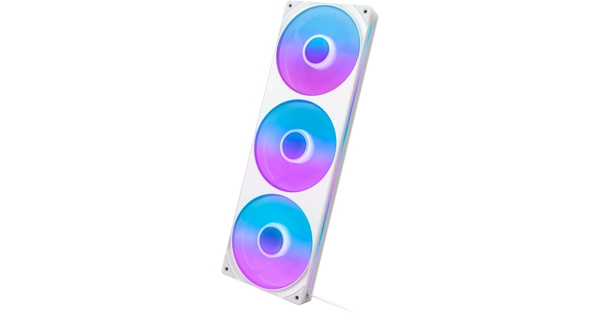 NZXTF360 RGB CORE case fans  (Wit, 3 stuks, 360 x 120 x 26 mm)