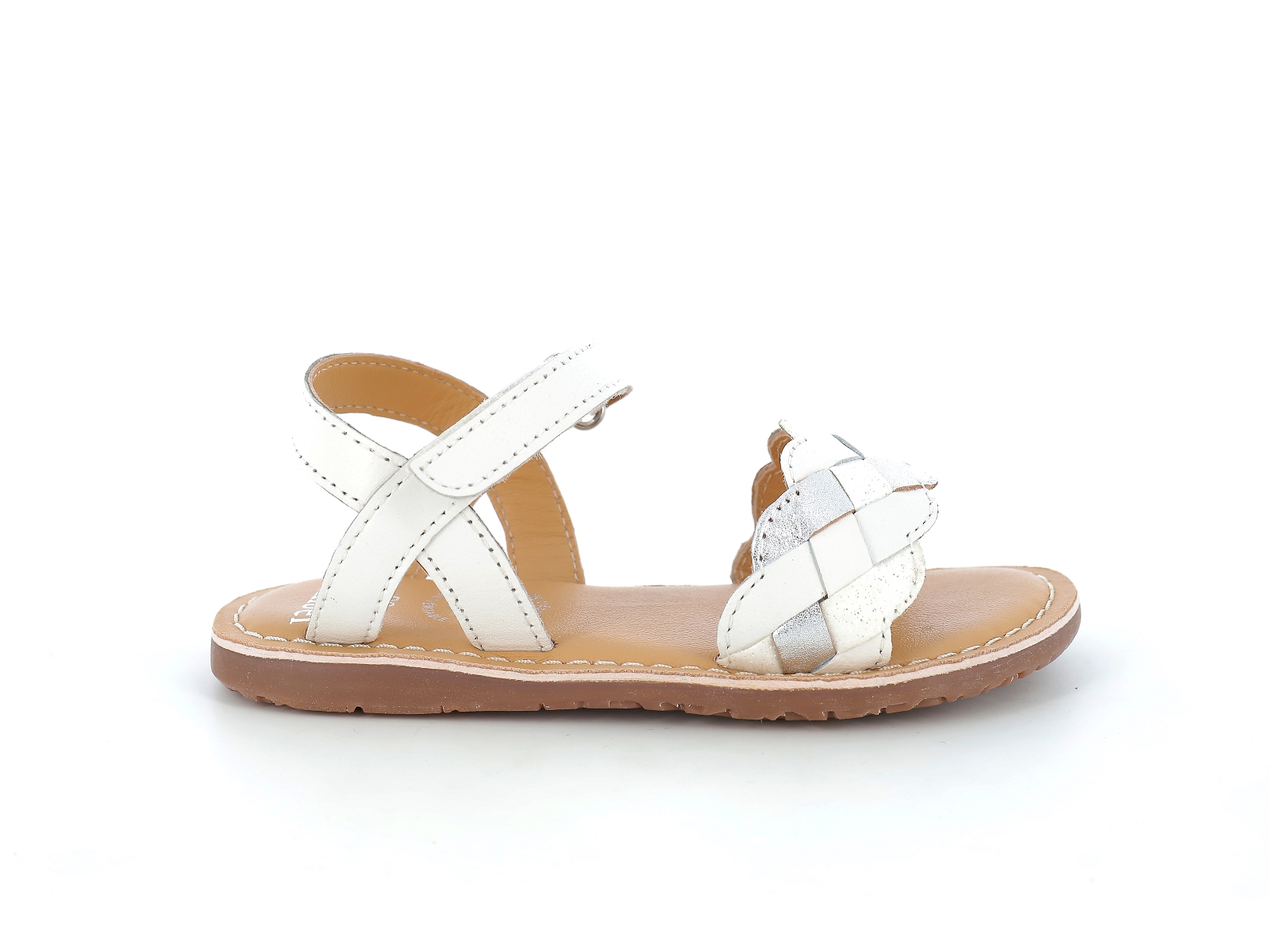 Minibel 4-IXIA Cuir Blanc Argent