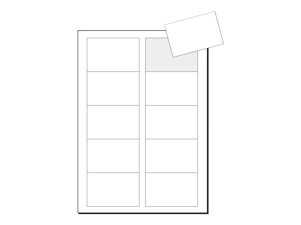Sigel Business Card 3C LP800 - Skinnende hvid - 85 x 55 mm - 250 g/m² - 100 kort (10 ark x 10) visitkort