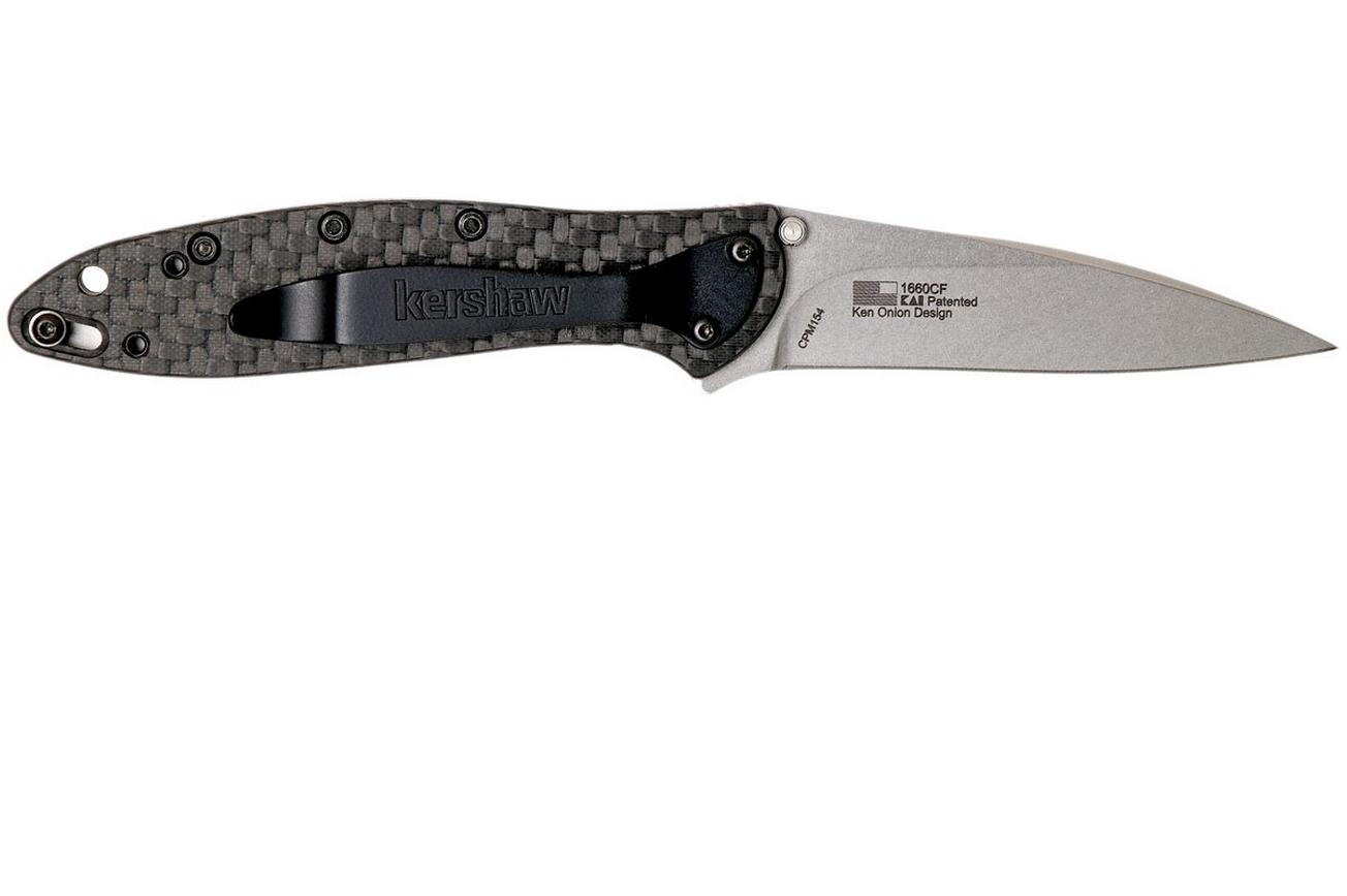 Kershaw 1660CF Leek Carbonfiber CPM154 zakmes, Ken Onion design