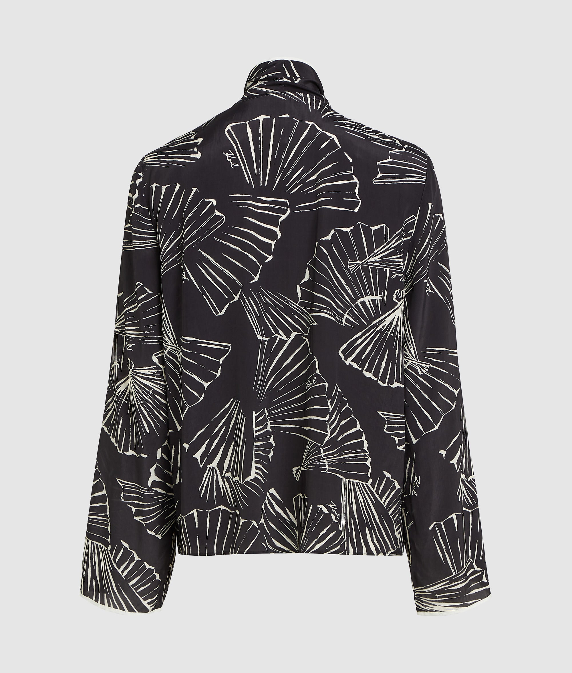 Sjaaltop met waaierprint