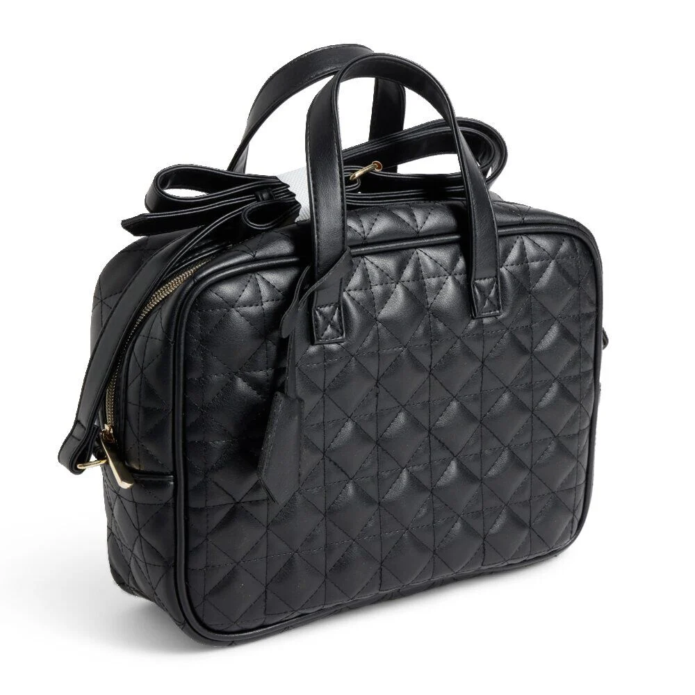 Sac à main bandoulière noir grand format 25,5x8,5xH19cm