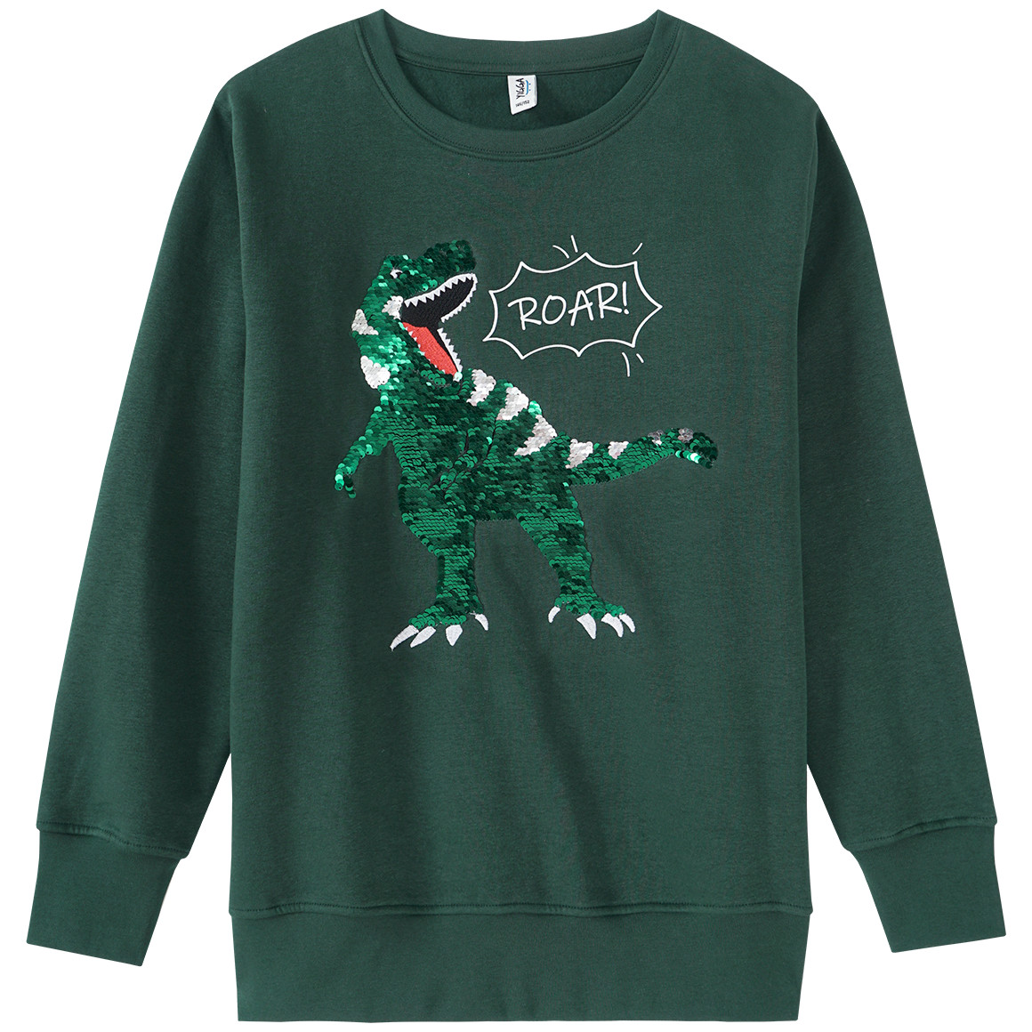 Yigga Jungen Sweatshirt mit Wendepailletten dunkelgrün