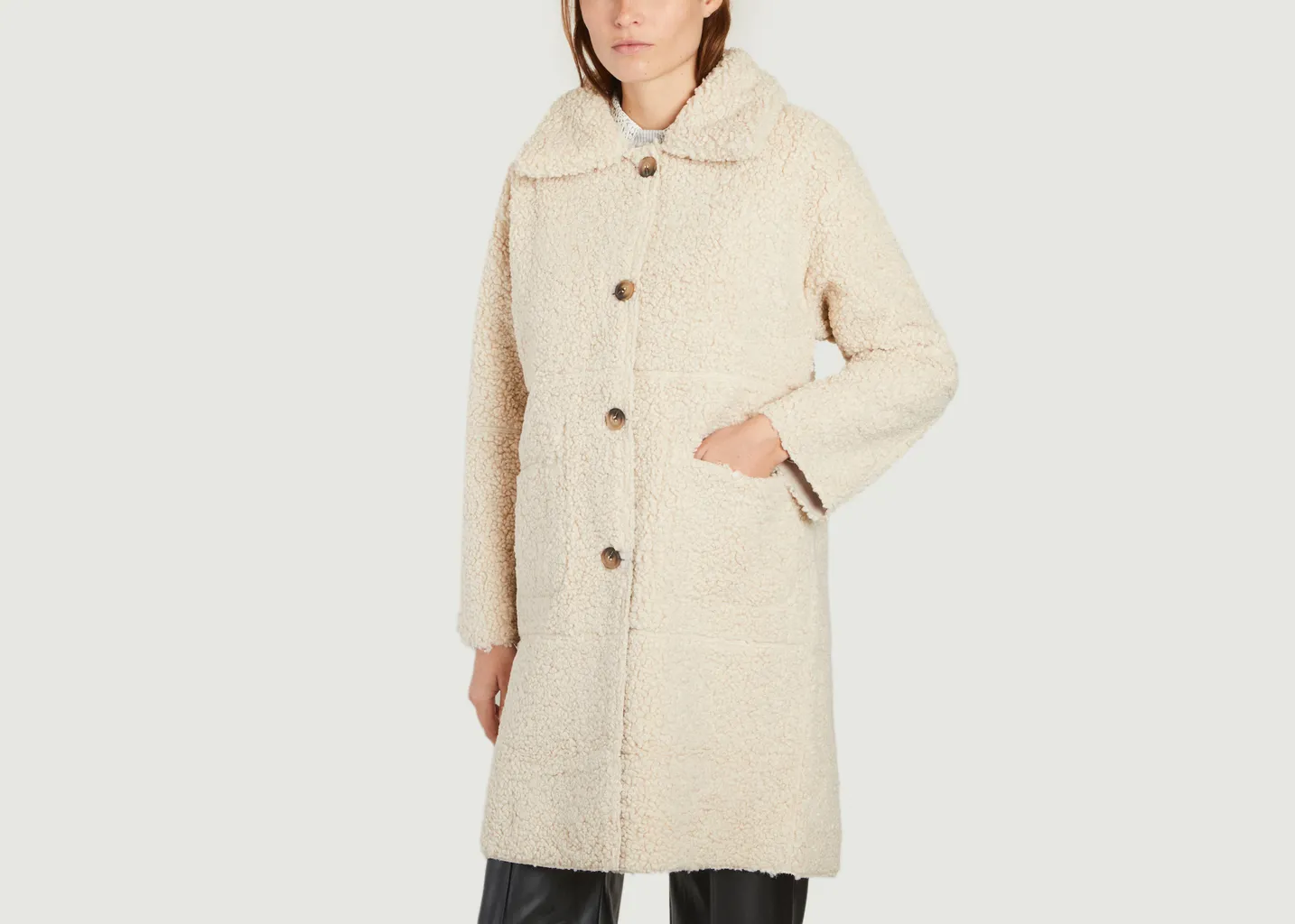 Manteau long réversible effet fourrure Elho Suncoo