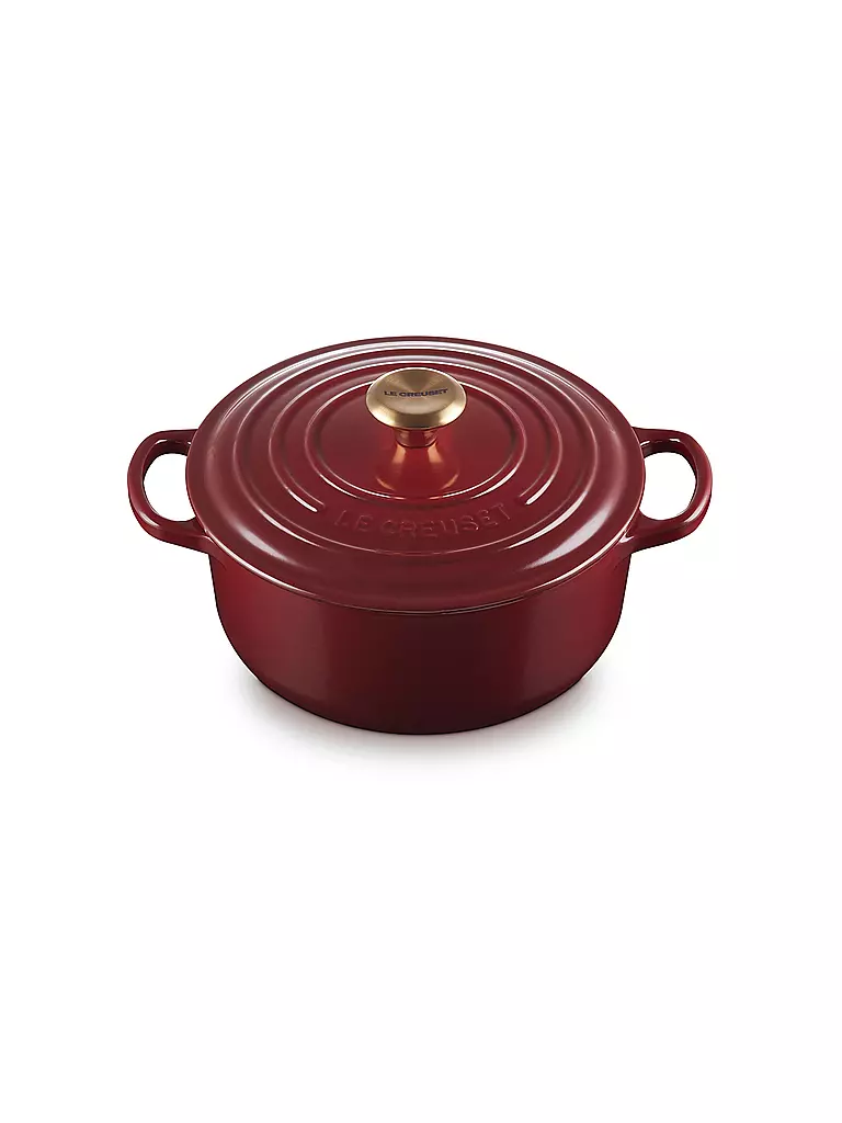 LE CREUSET Bräter rund SIGNATURE 20cm Garnet dunkelrot
