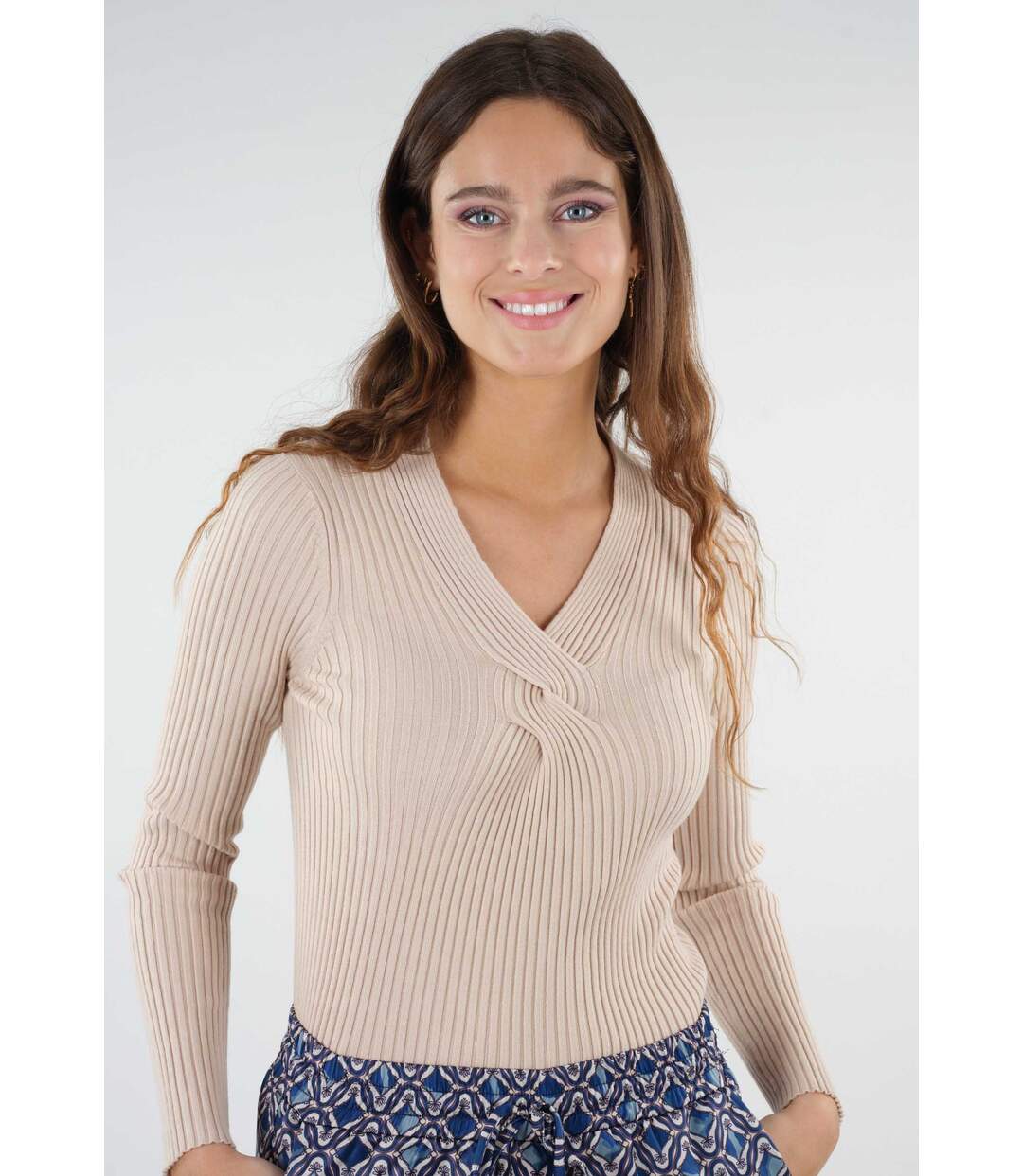 Pull en maille côtelée ALIONA