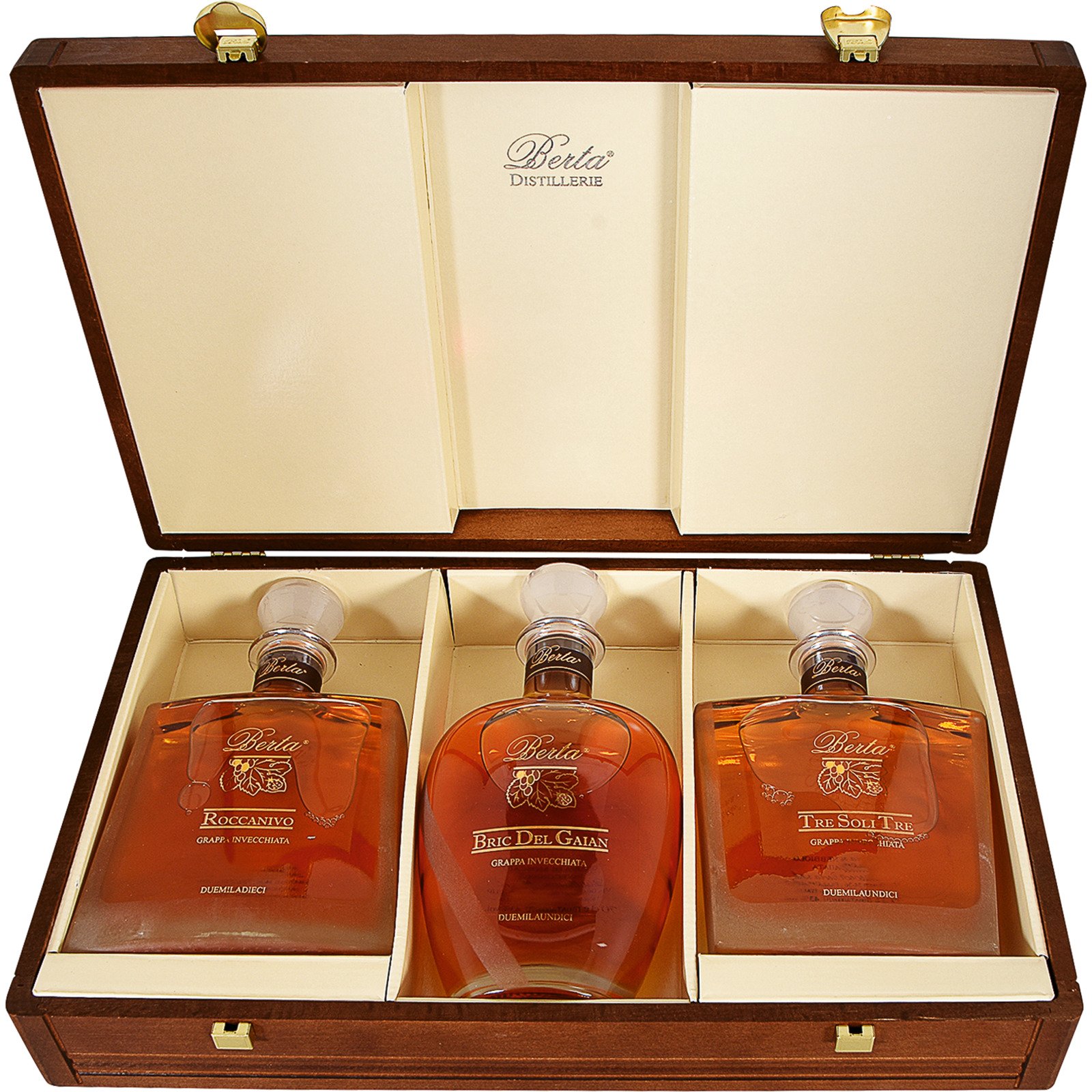 Berta La Cassetta Tre Selezioni 3 x 70 cl im Holzkoffer
