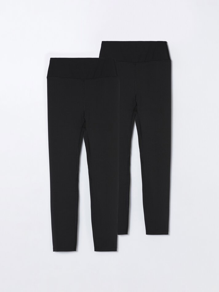 Leggings esportivas (pacote com 2) - Pretas