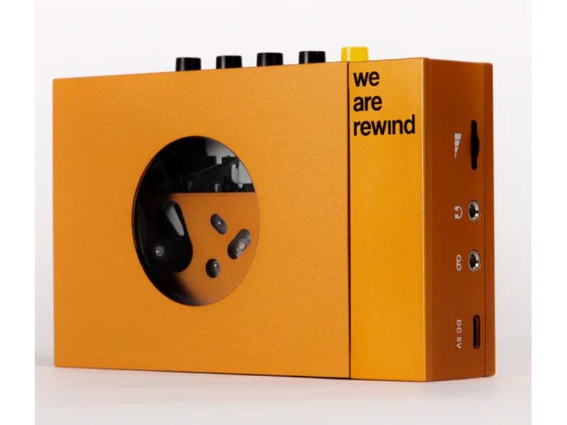 CE Portabler Kassettenspieler we are rewind Orange Tragbarer Kassetten-Player mit Bluetooth
