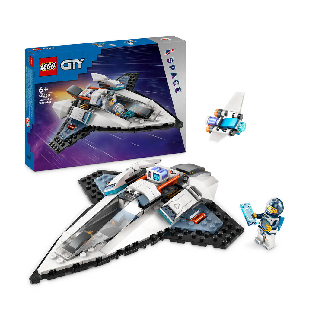 Snel in elkaar te steken en leuk voor kinderenInterstellair ruimteschip Ruimte Speelgoed Set met Astronaut Minifiguur 60430