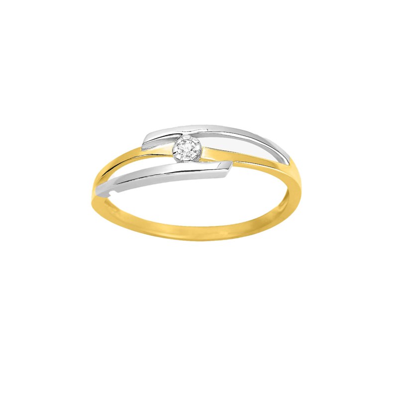 Bague Femme - Or 18 Carats - Diamant 0,02 Carats