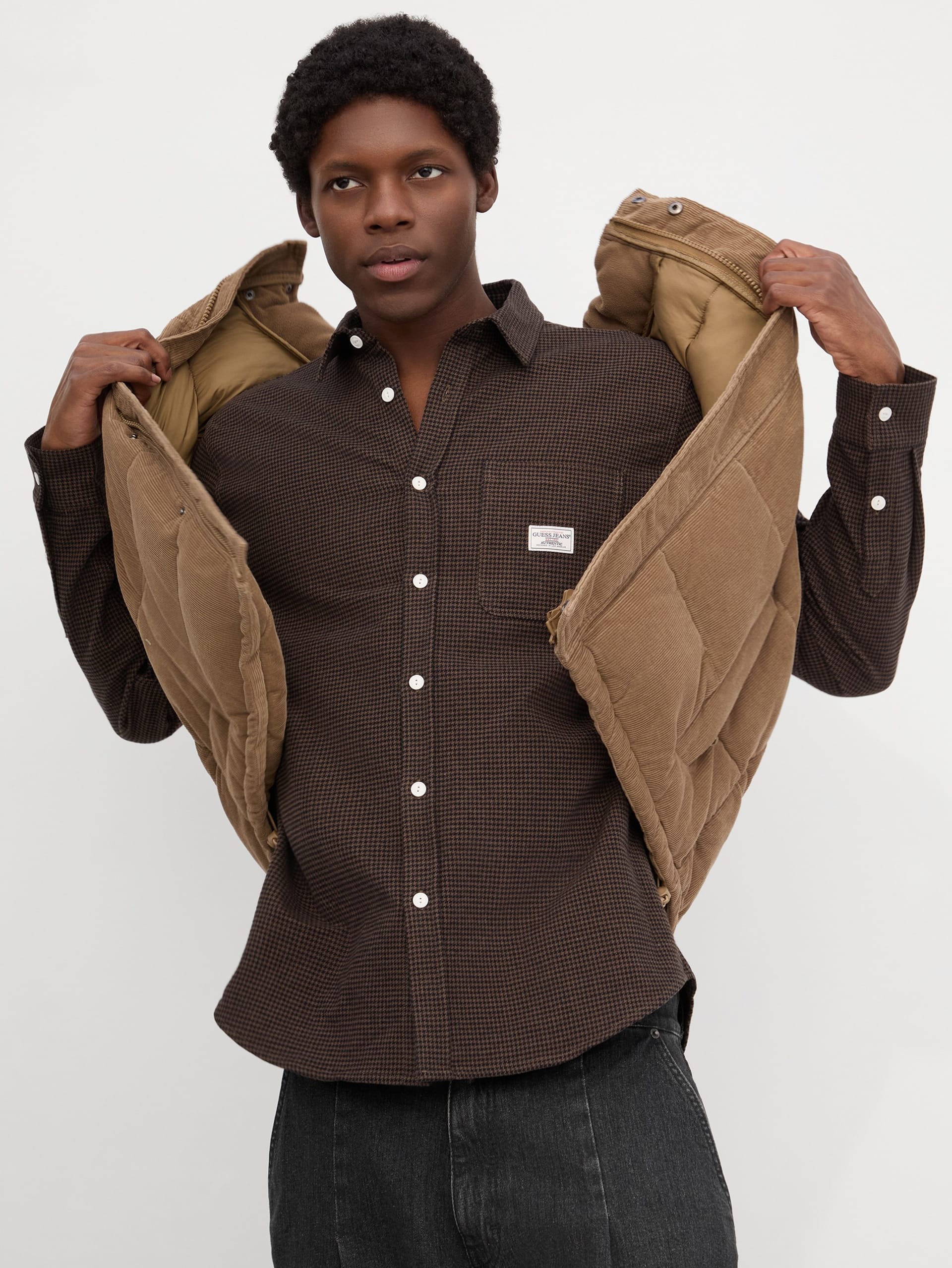 Camisa de flanela com bolso