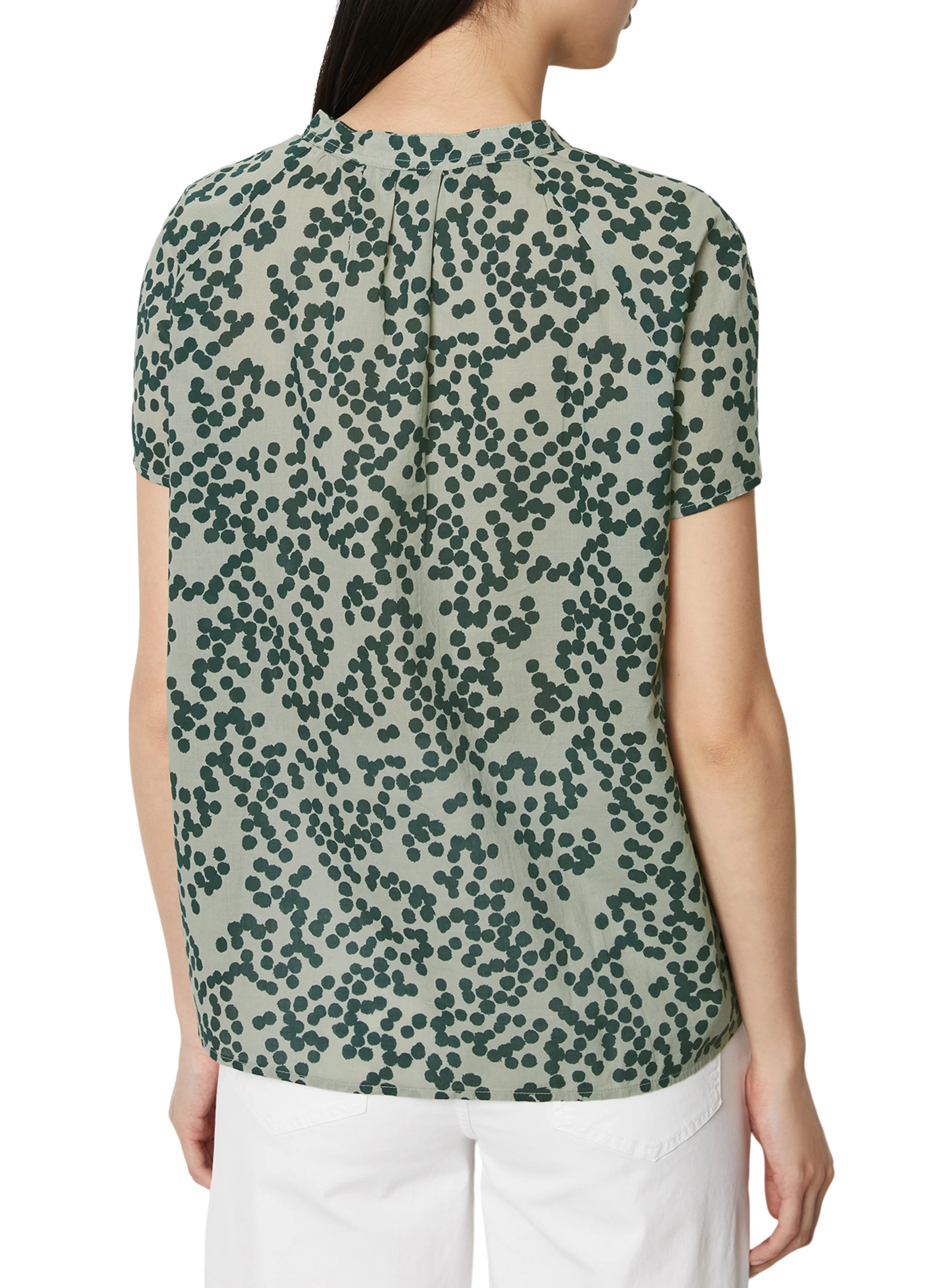 Blouse ample imprimée en coton bio | Multicolore