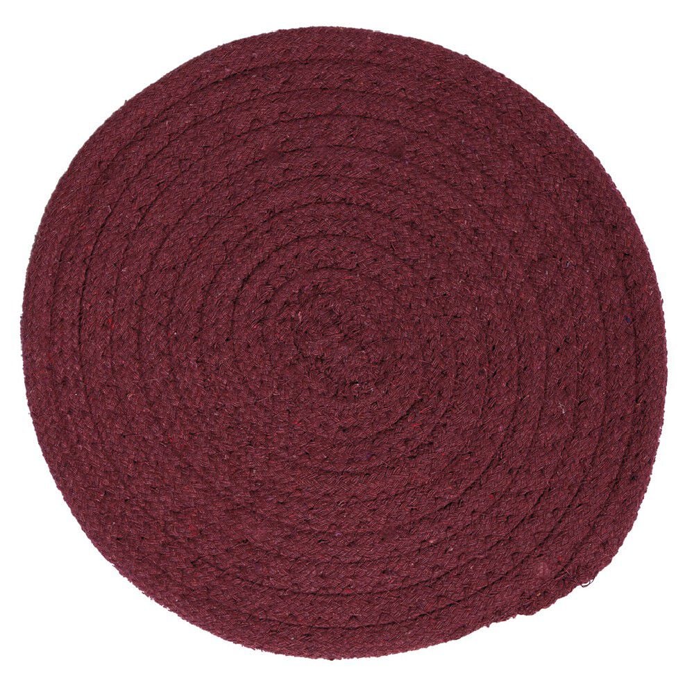 Dessous de plat rond coton rouge vert ou bleu x2