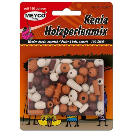 Meyco - Kenia Holzperlenmix 100 Stück