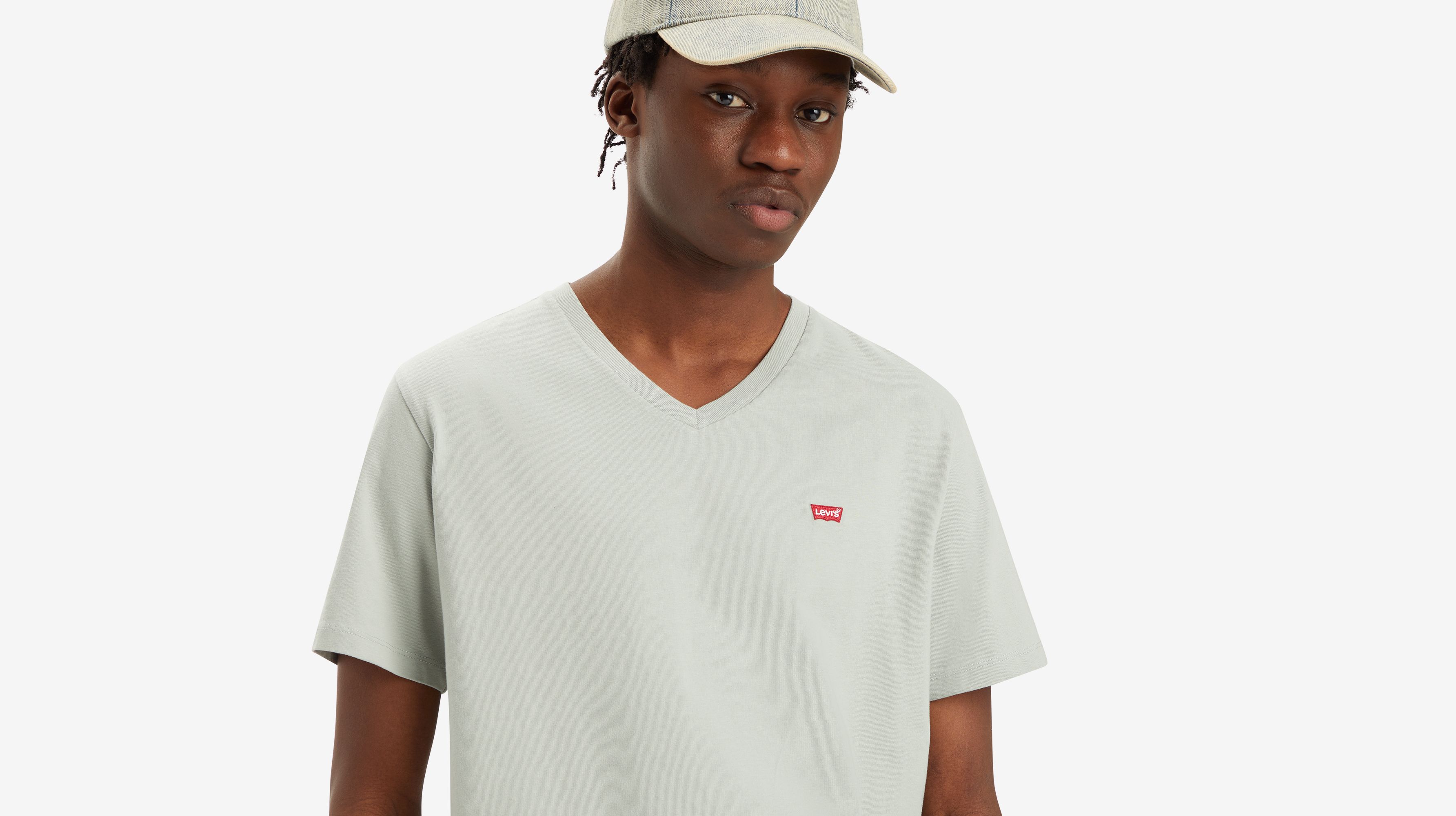 T-shirt col V Original Housemark - Belgian Block - Gris