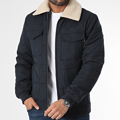 Doudoune Col Mouton Luke Bleu Marine