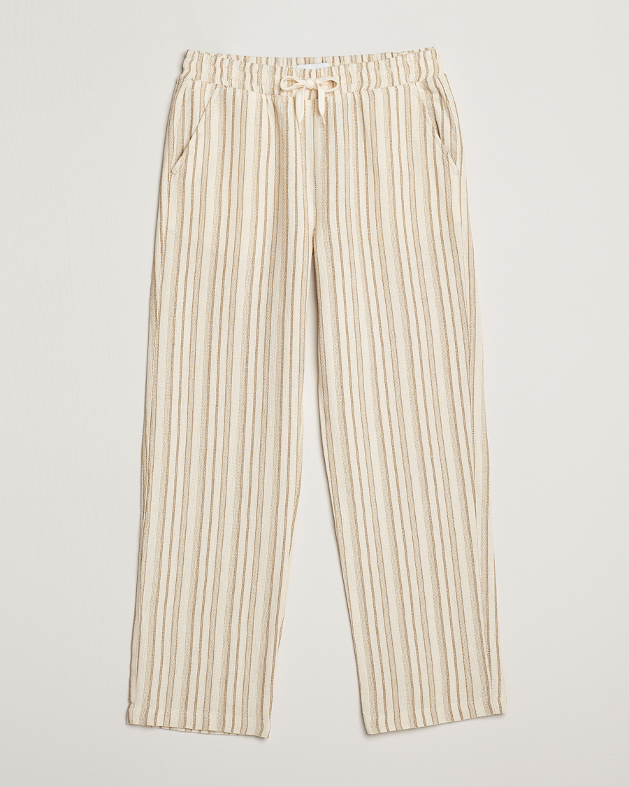 Les Deux Houston Stripe Cotton Pants Ivory