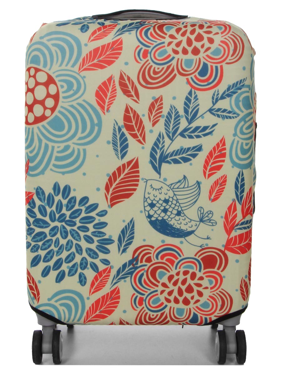 Housse de valise Periea Red and Blue Leaves S