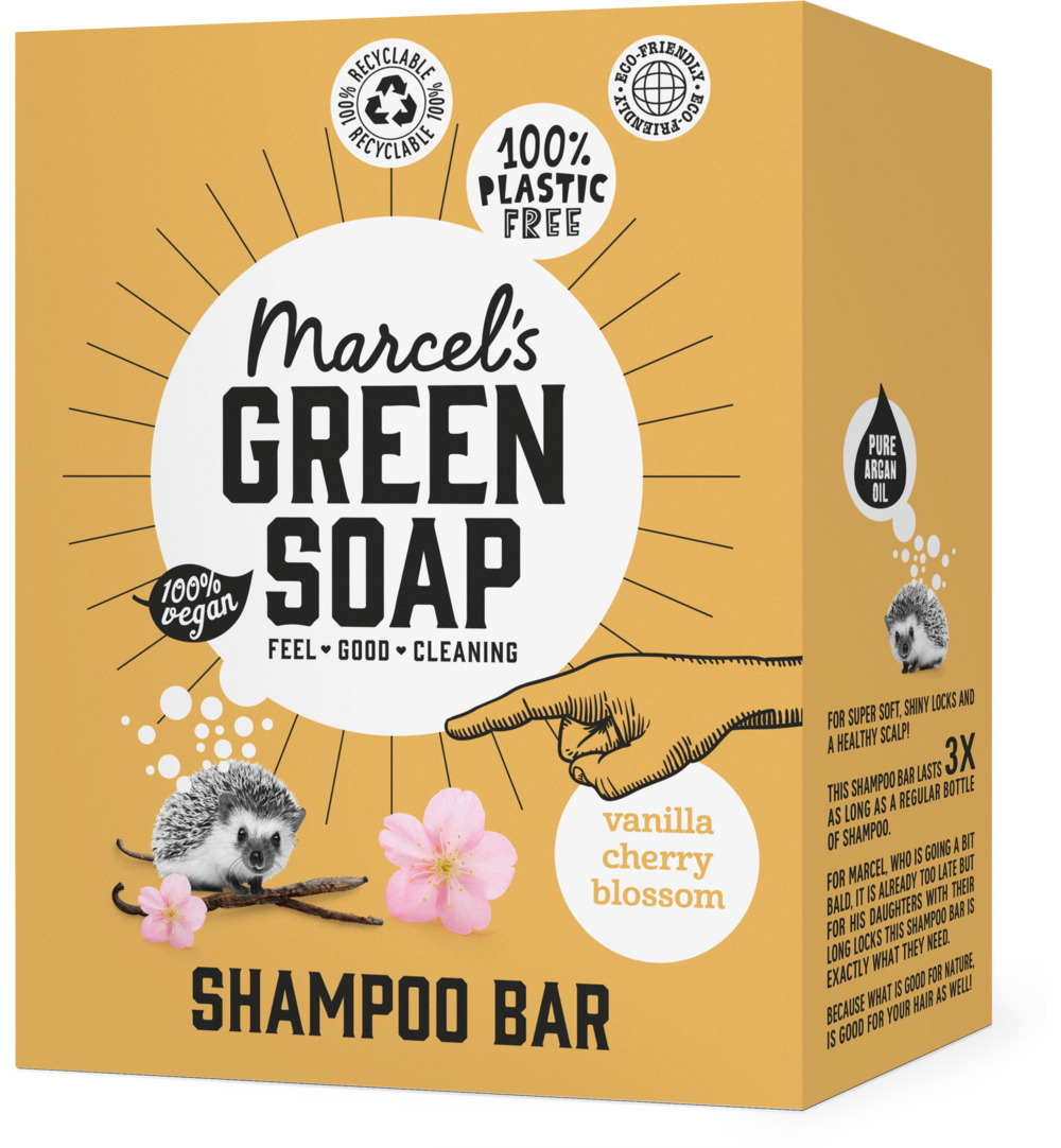 Marcel’s Green Soap Shampoo bar vanilla & cherry (90 gr)