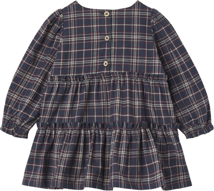 Wheat Kjole Fanny Navy check