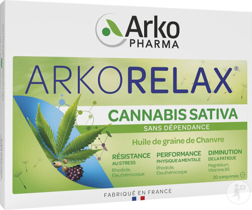 Arkopharma Arkorelax Cannabis Sativa 30 Comprimés